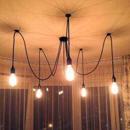 Octopus Chandelier 5 Pendants Light Spider Lighting Industrial Chandelier Bespoke Pendant Lighting Industrial Lamp - thumbnail 1
