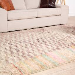 Purple Boujaad Rug, Authentic Moroccan Rug 6x8 Ft - thumbnail 3