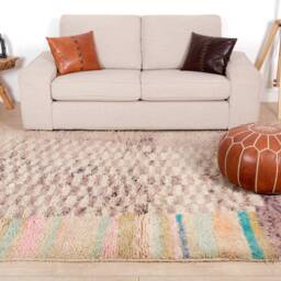 Purple Boujaad Rug, Authentic Moroccan Rug 6x8 Ft - thumbnail 2