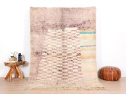 Purple Boujaad Rug, Authentic Moroccan Rug 6x8 Ft - thumbnail 1