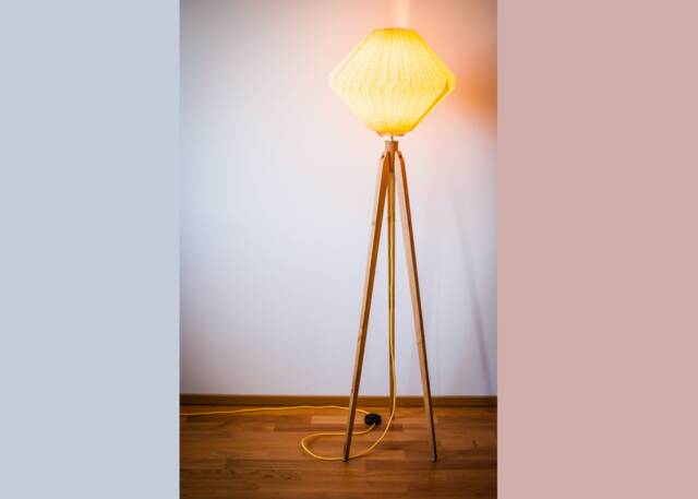 Tripod Floor Lamp Retro 60-70 Design Origami - image 1