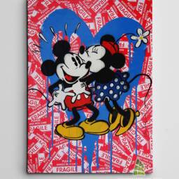 Graffiti Love Canvas Art Wall Print Picture Banksy Style Framed Home Decor -C862 - thumbnail 2