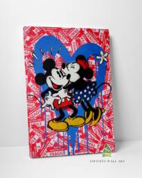Graffiti Love Canvas Art Wall Print Picture Banksy Style Framed Home Decor -C862 - thumbnail 1