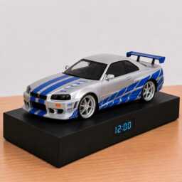 Nissan Gtr R34 Car Alarm Clock - Realistic Engine Sound, Handmade, Enthusiast Gift - thumbnail 2