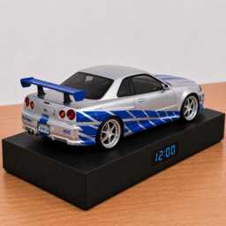 Nissan Gtr R34 Car Alarm Clock - Realistic Engine Sound, Handmade, Enthusiast Gift - thumbnail 3