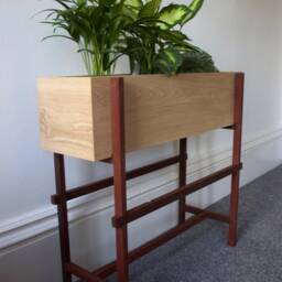Bespoke European Oak Indoor Planter Box With Handmade Sapele Frame - thumbnail 3