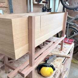 Bespoke European Oak Indoor Planter Box With Handmade Sapele Frame - thumbnail 2