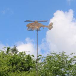 Rusty Metal Eurocopter Ec135 Outdoor & Garden Aviation Gift - Custom Bespoke Helicopter Decoration - thumbnail 2