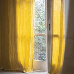 40 Colors , Gold A Pair Of 100% Linen Curtains , Living Room Curtains, Bedroom Custom Made Wide Panels - thumbnail 2