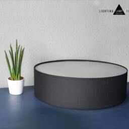 Winnie - Minimalist Black Textile Lampshade Round Flush Mount Ceiling Light, Contemporary Decor - thumbnail 2