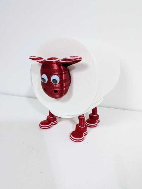 Hearts Sheep Toilet Roll Holder - Funny Football Gift For Him Or Her, Quirky Bathroom Decor Novelty Jam Tarts Soccer Fan Present - image 1