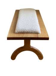 Solid Oak Boucl?? Bench - Luxury Handcrafted UK Furniture Home Decor - thumbnail 1
