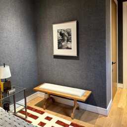 Solid Oak Boucl?? Bench - Luxury Handcrafted UK Furniture Home Decor - thumbnail 4