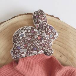 Billie Comforter Swaddle With Her Little Rabbit & Pacifier Clip, Soft Toy, Flat Comforter, Baby, Birth Gift - thumbnail 2