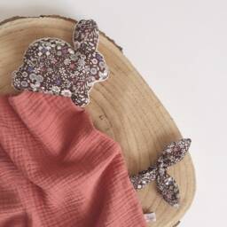 Billie Comforter Swaddle With Her Little Rabbit & Pacifier Clip, Soft Toy, Flat Comforter, Baby, Birth Gift - thumbnail 4