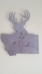 Montana Deer Clock. Decor. Wildlife Wall Birthday/Christmas Gift