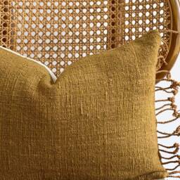 Brown Tribal Hemp Hand Woven Natural Dye Color Pillow Cover - thumbnail 2