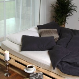 Blue 100% Linen Duvet Cover Very Soft & With Snap Buttons, Custom Orders, King, Queen, Full, Single, Twin, Double Size - thumbnail 4