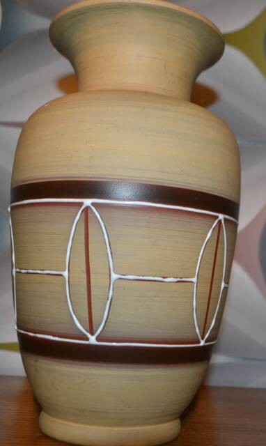 Vintage Ceramic Vase, 1950S, Mid-Century Retro Design, Rockabilly - image 1