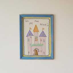 Lets Play Make Believe - Bright Girls Room Toddler Poster Playroom Print Fairy Castle Princess - thumbnail 2