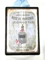 Paris Perfume Wood Sign - Blue French Farmhouse Wall Decor - thumbnail 1