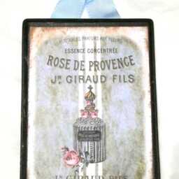Paris Perfume Wood Sign - Blue French Farmhouse Wall Decor - thumbnail 2