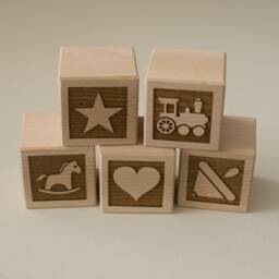 Personalised Wood Building Blocks . New Born Baby Bricks. Christening Gift Baptism Present Nursery Room Decoration.baby Annoucement L90 - thumbnail 2