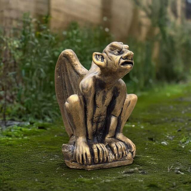 Unique Concrete Gargoyle Figure Stone Monster Statue Outdoor Guardian Ornament Cement Demon Sculpture Gargoyle Lawn Art Lover Gift - image 1