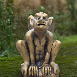 Unique Concrete Gargoyle Figure Stone Monster Statue Outdoor Guardian Ornament Cement Demon Sculpture Gargoyle Lawn Art Lover Gift - thumbnail 2