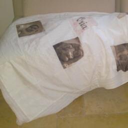 Infant Photo Blanket. Baby Quilt. Personalized Kids Gift For Gift. Children - White Cotton Quilt - thumbnail 3