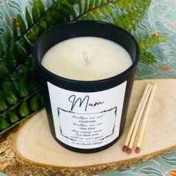 Mum Bereavement With Sympathy Candle - Remembrance - Memoriam Goodbyes Are Not Forever, The End Matt Black Glass Jar - thumbnail 2