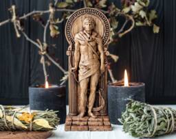 Apollo, Apollon Figurine Greek God Pagan Olympian Wiccan Wicca Altar Druid Witch Gaelic - thumbnail 1