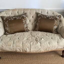 Antique Silk Embroidered Cushions 19Th Century Handmade Pillows Bespoke Cushion Collection Luxury Interior Decor Large - thumbnail 3