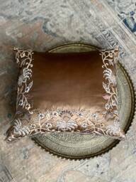 Antique Silk Embroidered Cushions 19Th Century Handmade Pillows Bespoke Cushion Collection Luxury Interior Decor Large