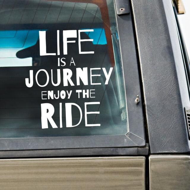 Life Is A Journey Vinyl Wall Decal - Inspirational Quote Art - image 1