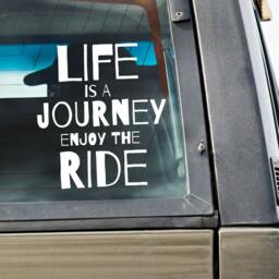 Life Is A Journey Vinyl Wall Decal - Inspirational Quote Art - thumbnail 1