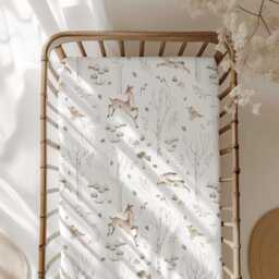 Woodland Twig & Deer Bedding, Duvet Covers, Fitted Sheets, Children's Room Decor, Kids Bedding - thumbnail 2