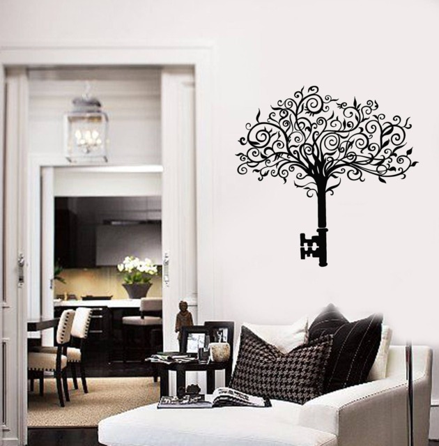 Tree Key Vinyl Wall Decal Home Interior Room Decor Art Stickers Mural - #2698Di - image 1