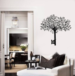 Tree Key Vinyl Wall Decal Home Interior Room Decor Art Stickers Mural - #2698Di - thumbnail 1