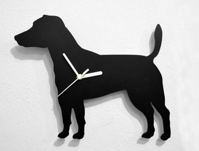 Jack Russel Terrier Dog - Wall Clock Silhouette - image 1