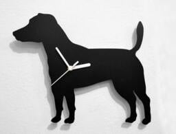Jack Russel Terrier Dog - Wall Clock Silhouette - thumbnail 1