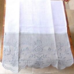 Embroidered Curtain in Polyester Voile, 45x60 cm, 2 Colors - thumbnail 3