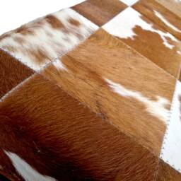 Genuine Cowhide & Steel Patchwork Bench - Handmade To Your Required Colour Size Fb - thumbnail 4