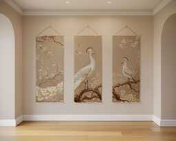 Peacock Chinoiserie Tapestry - Wall Hanging Unique Art