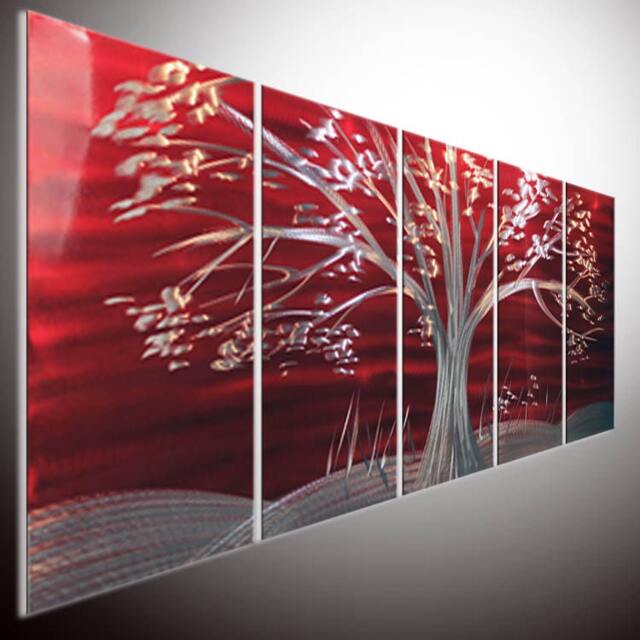 Abstract Metal Tree Wall Art, Modern Sculpture Painting - image 1