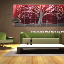 Abstract Metal Tree Wall Art, Modern Sculpture Painting - thumbnail 4