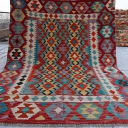5'9x7'8 Ft Flatweave New Rug, Chubi Tribal Afghan Maimana Kilim Turkmen Oriental Rug, Vintage Rug For Bedroom, Livingroom - thumbnail 4