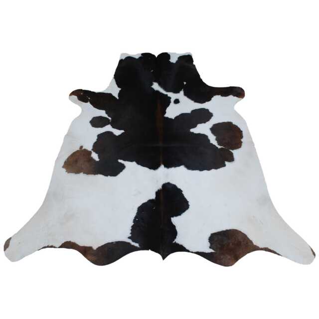 Dark Brown & White Cowhide Rug 58 - image 1