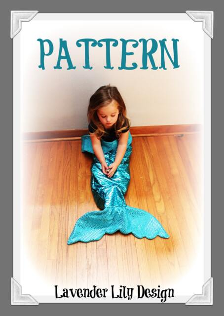 PDF - Tutorial Pattern -Mermaid Tail Blanket Fleece Sewing Pattern 3 Different Sizes Sequins & Scales - image 1