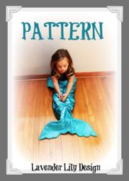 PDF - Tutorial Pattern -Mermaid Tail Blanket Fleece Sewing Pattern 3 Different Sizes Sequins & Scales - thumbnail 1
